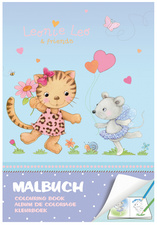 herlitz Malbuch Leonie Leo & friends DIN A4, 32 Seiten mit verschiedenen Malvorlagen zum Ausmalen, perforiert (11170552-000)