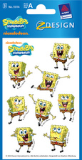 AVERY Zweckform ZDesign Sticker SpongeBob 3D aus Papier, Blattformat: 76 x 120 mm Inhalt: 3 Blatt � 8 Sticker (55114)